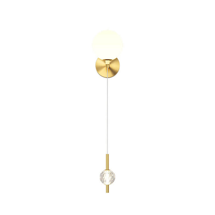 Modern Minimalist Copper Crystal 1-Light Wall Sconce Lamp