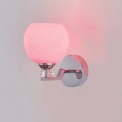 Nordic Creative Stained Cracked Glass Round 1-Light Wall Sconce Lamp