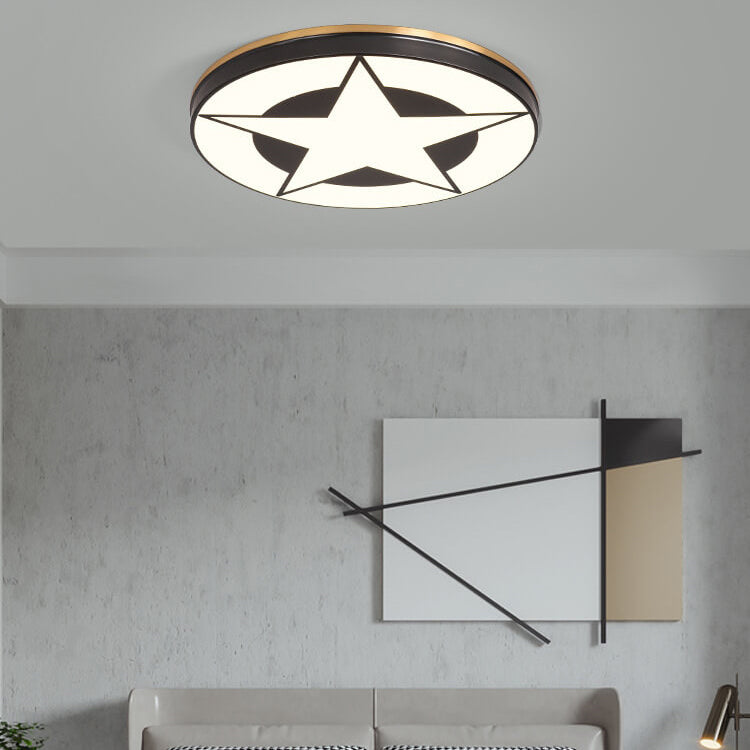 Einfaches Acryl-Pentagramm-Musterdesign Alle kupferfarbenen LED-Einbauleuchten
