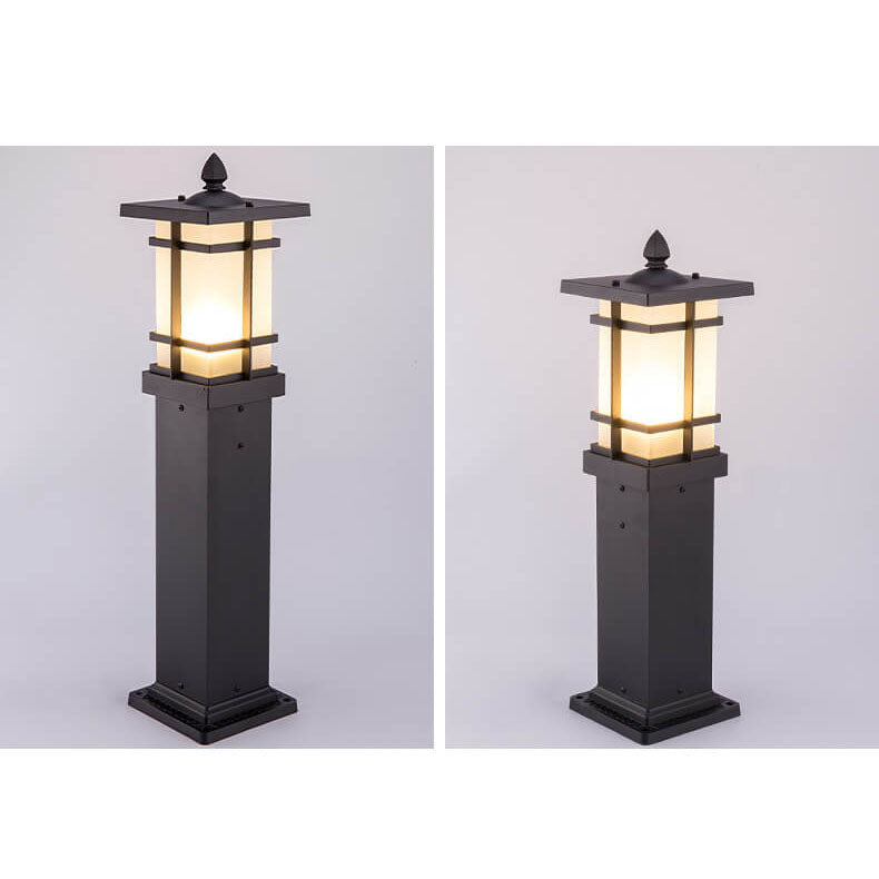 Aluminum Glass Waterproof Landscape Garden Lawn Pillar Lamp Outdoor Light