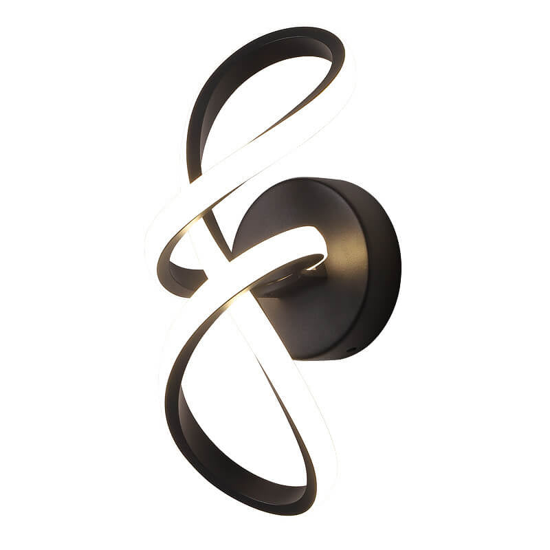 Lampe murale LED en aluminium de forme simple et torsadée nordique 