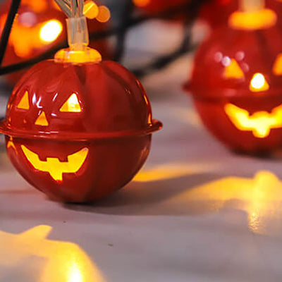 Halloween LED Squelette Citrouille Batterie LED Guirlande Lumineuse Décorative 