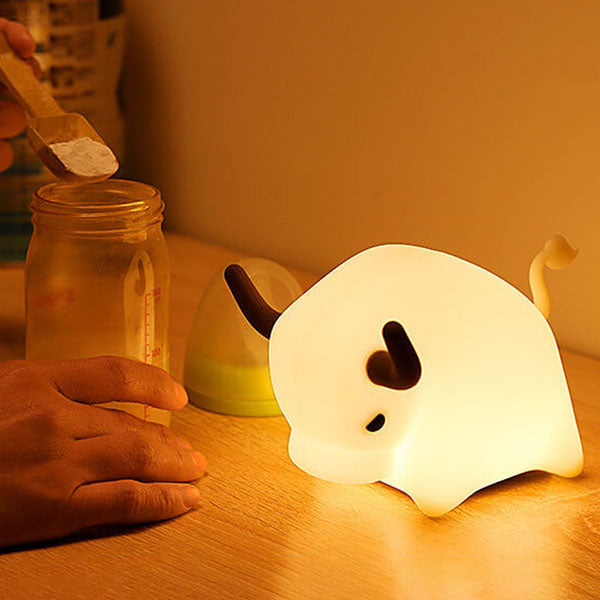 Lampe de table Creative Silicone Bulls LED USB Soft Light Night Light 