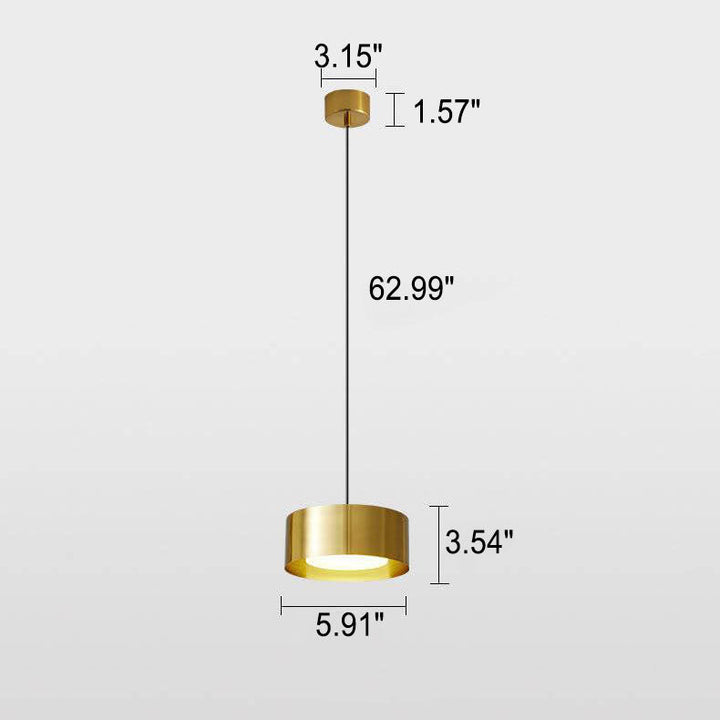 Moderne minimalistische LED-Pendelleuchte mit rundem Kopf aus Eisen