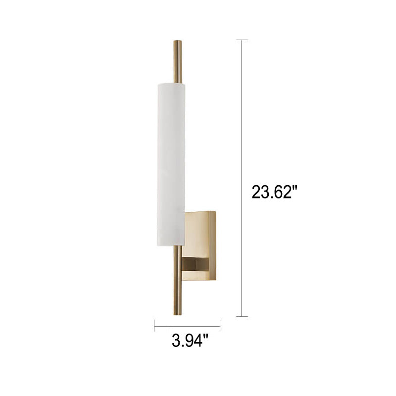 Lámpara Aplique de Pared LED de Diseño Moderno con Columna Larga de Vidrio 