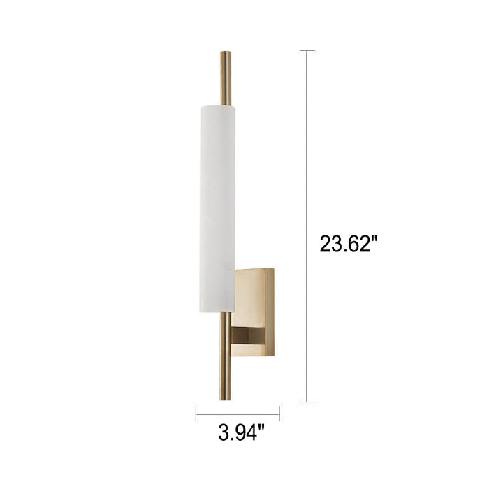 Lámpara Aplique de Pared LED de Diseño Moderno con Columna Larga de Vidrio 