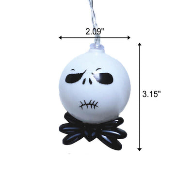 Guirlande lumineuse LED avec visage fantôme d'halloween, boîte à piles USB, décoration de fête fantôme 