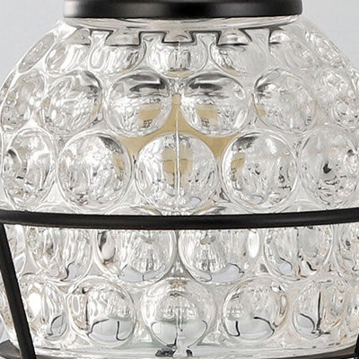 Europäische Kristallschirm-2-Licht-Tischlampe aus schmelzendem Wachs aus Holz