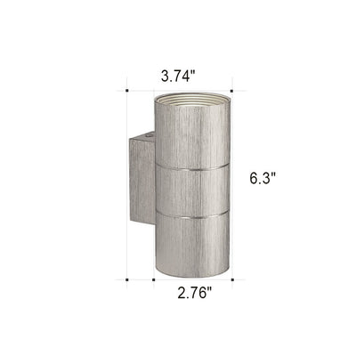 Modern Creative Cylindrical Brushed Aluminum LED Wall Sconce Lamp