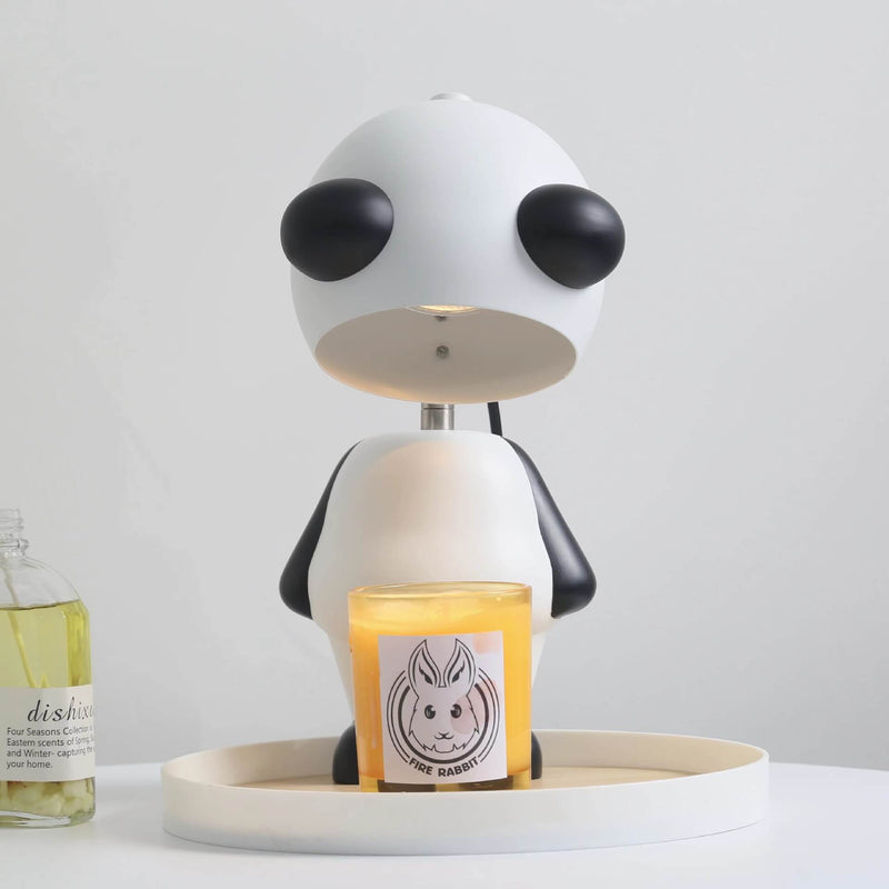 Creative Cartoon Panda Resin 1-Light Melting Wax Table Lamp