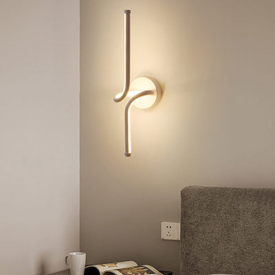 Simple Creative Line Spiral Design LED Wall Sconce Lamp