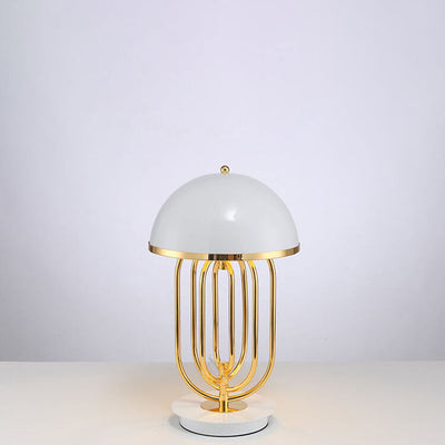 Lampe de table rotative de luxe en métal et aluminium à 2 lumières de lumière moderne 