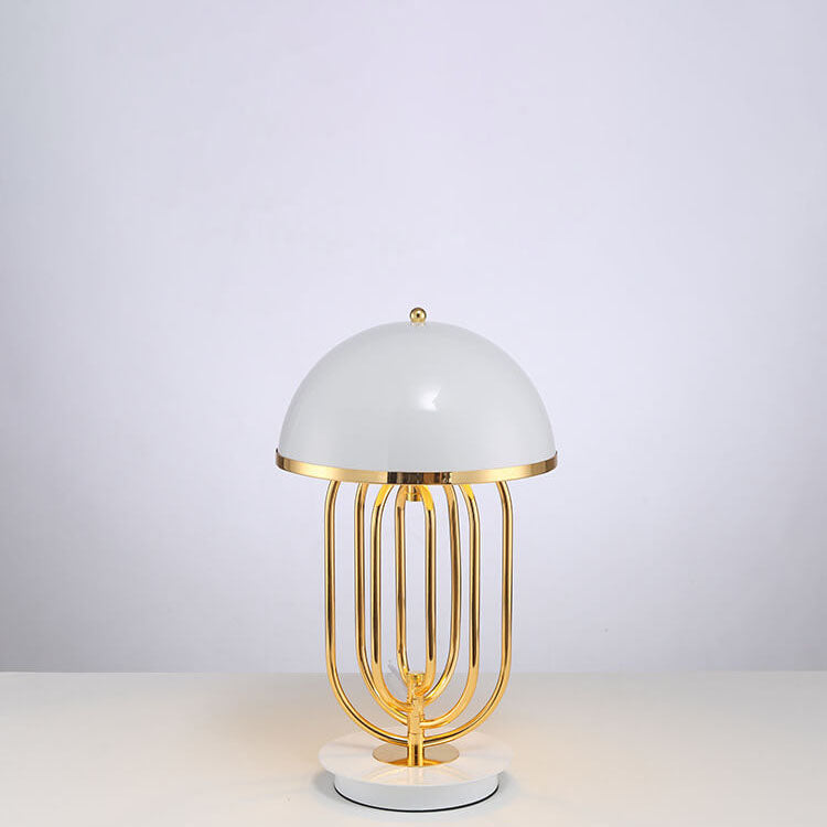 Lampe de table rotative de luxe en métal et aluminium à 2 lumières de lumière moderne 