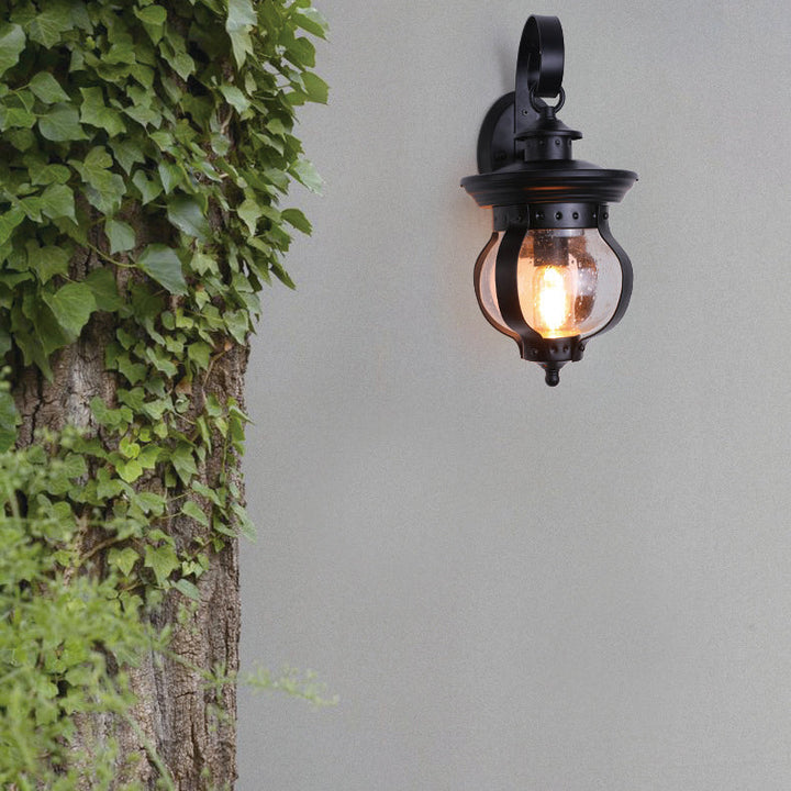 Wasserdichte kreative gebogene Glasschirm LED Außenwandleuchte 