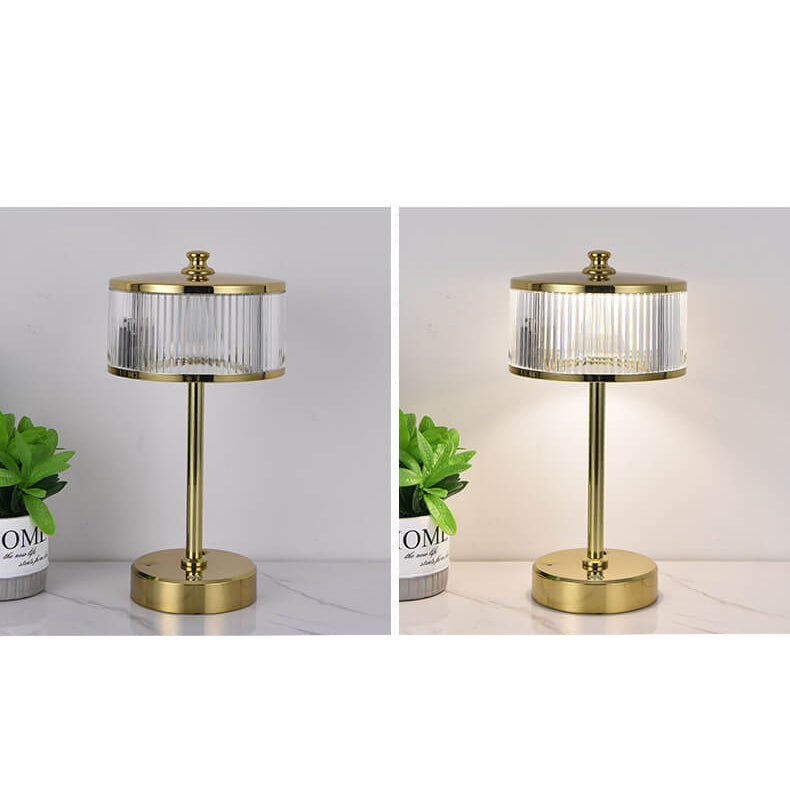 Lampe de table ambiante tactile LED rechargeable en acrylique de luxe créatif 
