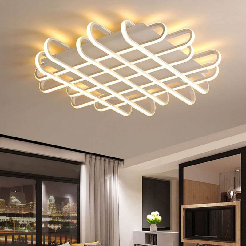 Modern Creative Waffle Iron Silicone Acrylic Silicone LED Flush Mount Ceiling Light