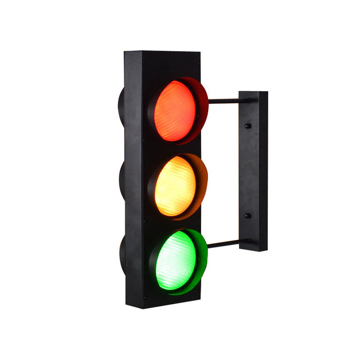 Diseño de semáforo industrial retro lámpara de pared LED 