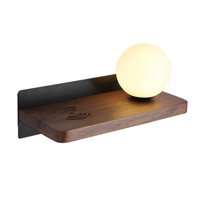 Modern Minimalist Wood Grain 1-light Wall Sconce Lamp