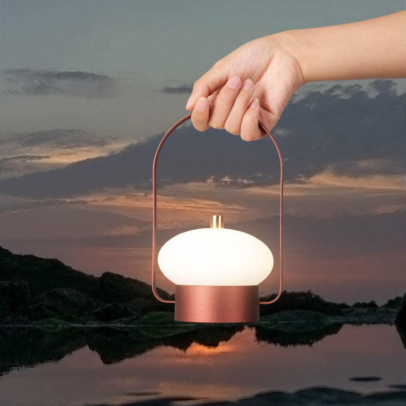 Modern Minimalist Aluminum Iron PE Portable Night Light Outdoor Rechargeable LED Table Lamp