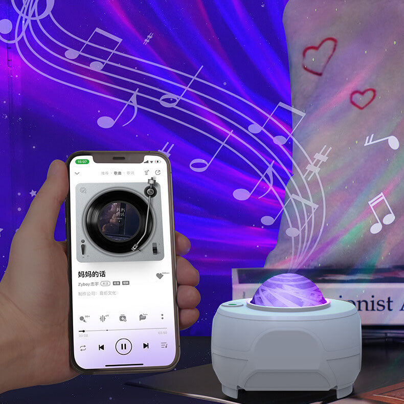 Luz de Proyección de Galaxia Creativa LED Atmosphere Luz de Proyección de Música Bluetooth 
