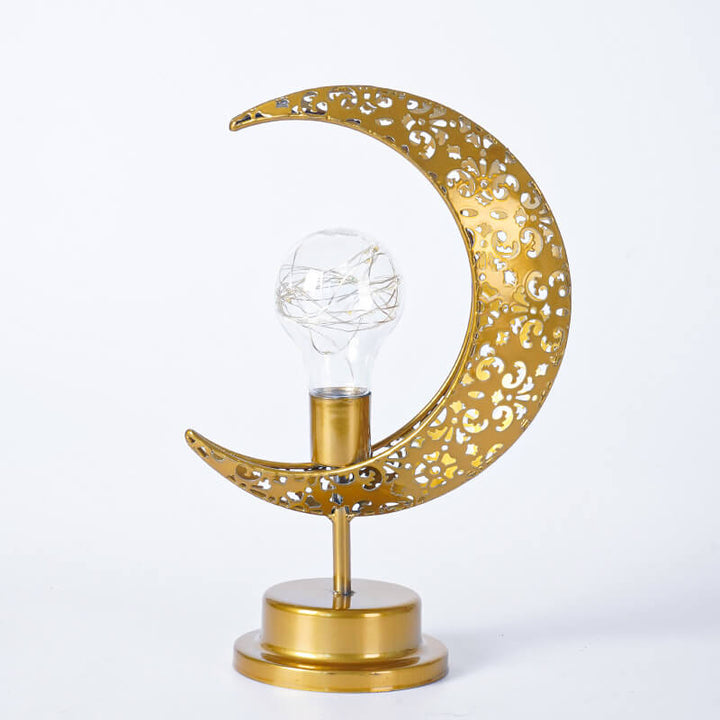 Contemporary Creative Iron Moon Star Orb LED Decorative Table Lamp For Living Room &amp; Bedroom
