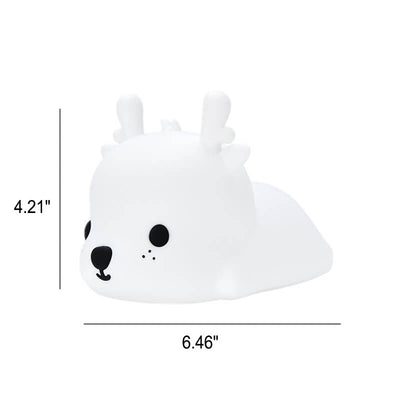 Lampe de table en forme de cerf créative en silicone LED avec chargement USB 