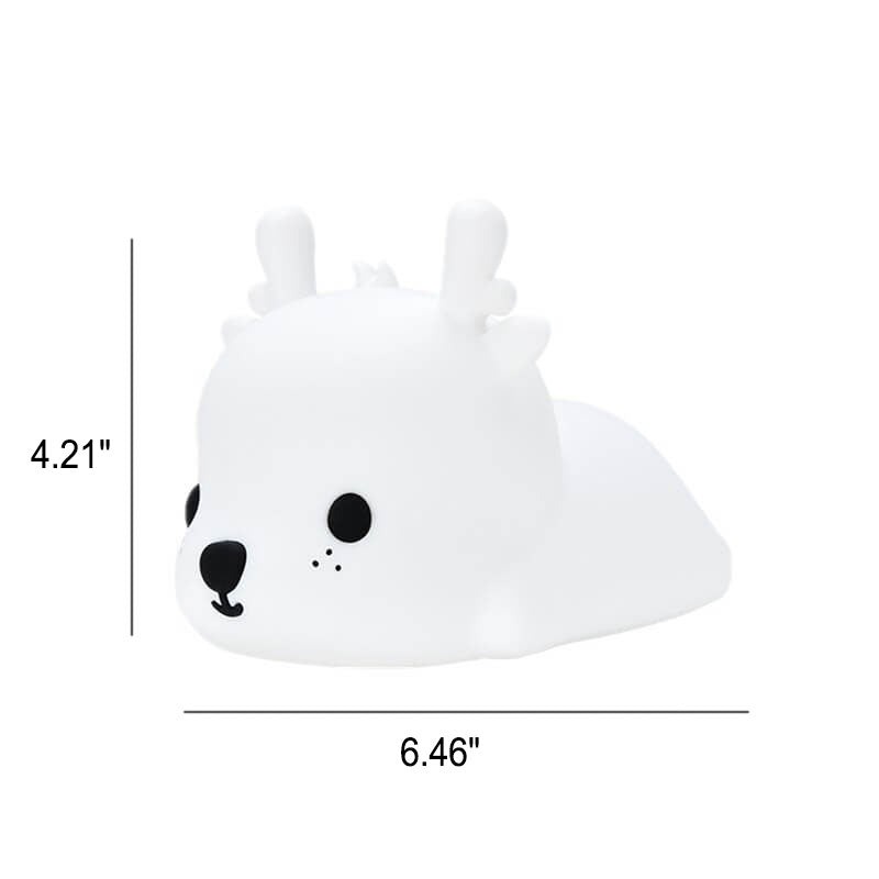 Creative Deer-shaped Silicone LED USB Charging Night Light Table Lamp