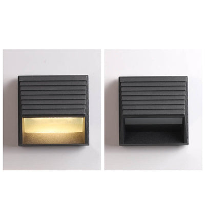 Simple Outdoor Striped Trapezoidal LED Waterproof Patio Wall Sconce Lamp