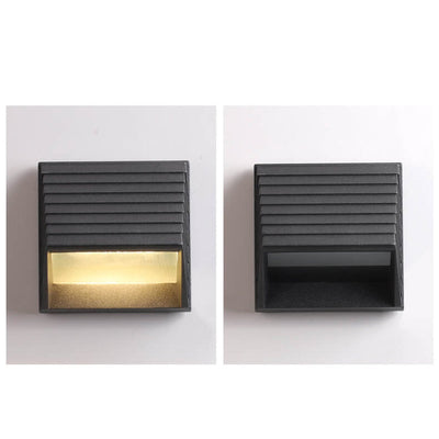 Applique murale étanche à LED trapézoïdale à rayures simples pour extérieur 