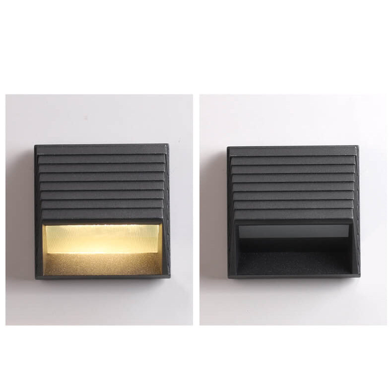 Applique murale étanche à LED trapézoïdale à rayures simples pour extérieur 