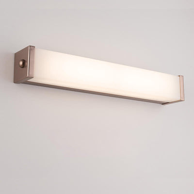 Moderne minimalistische LED-Wandleuchte aus quadratischem Acryl in Roségold