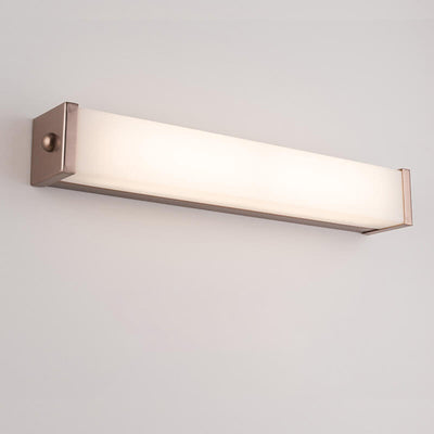 Modern Minimalist Rose Gold Square Strip Acrylic LED Wall Sconce Lamp