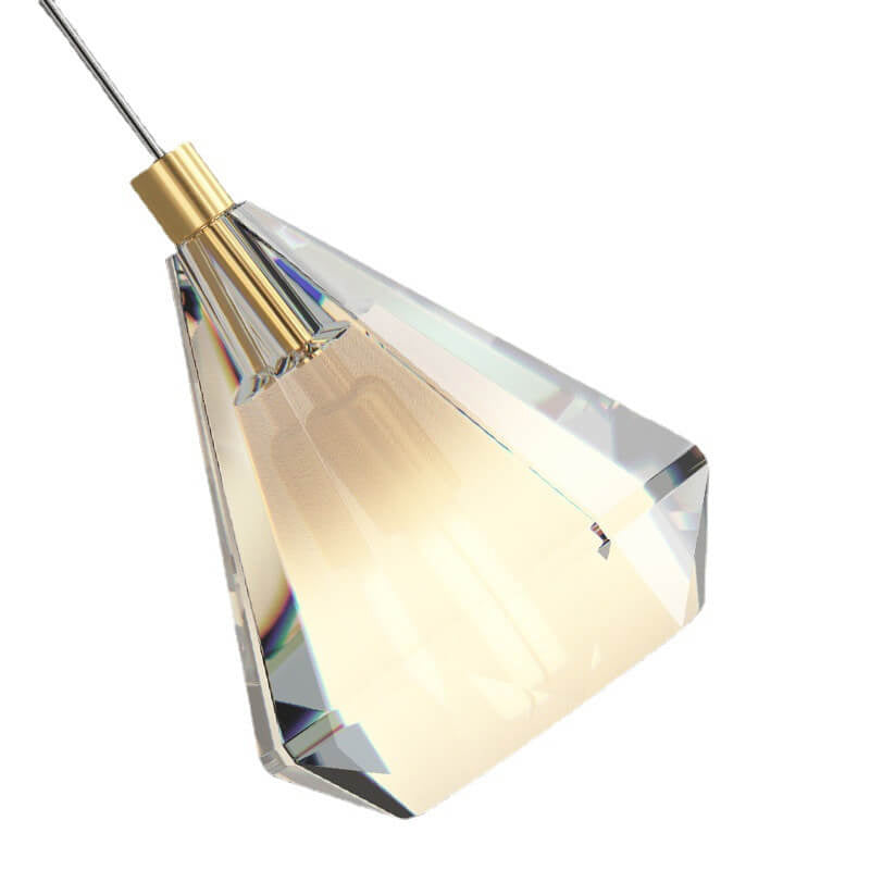 Nordic Full Copper Creative Diamond Design 1-Light Pendant Light