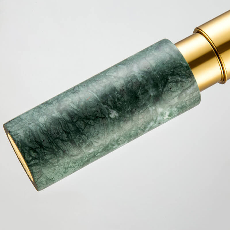 Contemporary Nordic Marble Terrazzo Column Metal 1-Light Pendant Light for Living Room