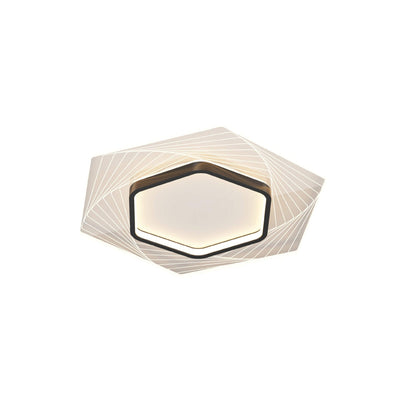 Nordic Minimalist Geometric Hexagonal LED Flush Mount Ceiling Light