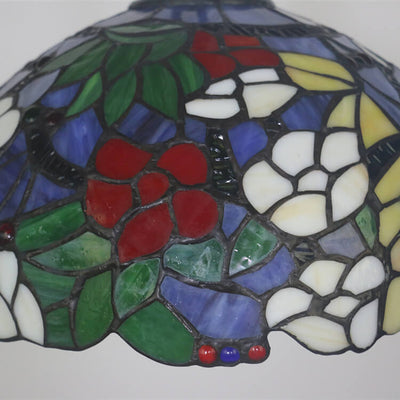 European Tiffany Stained Glass 1-Light Pendant Light