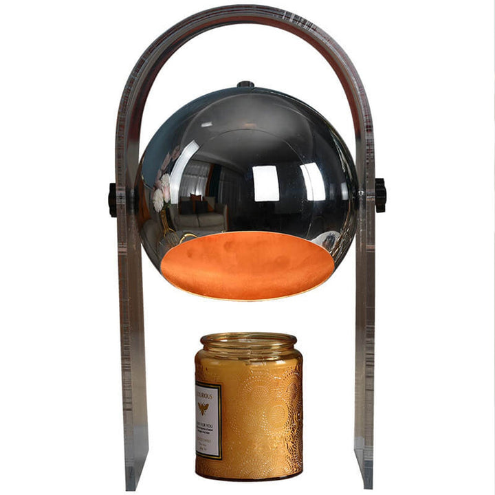 Vintage Acrylic Glass Dome Shade Aromatherapy Melting Wax Table Lamp