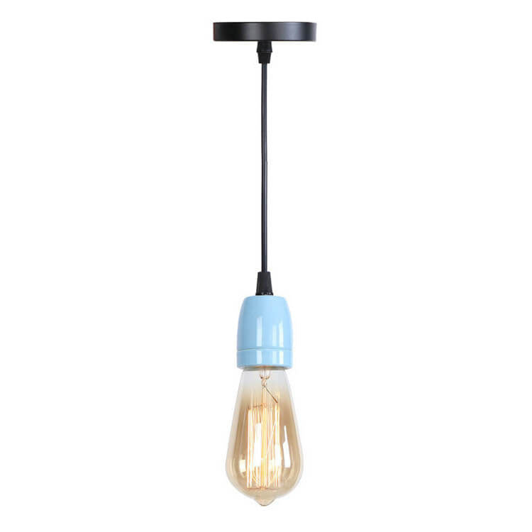 Modern Minimalist Industrial Colorful Solid Color Ceramic 1-Light Pendant Light