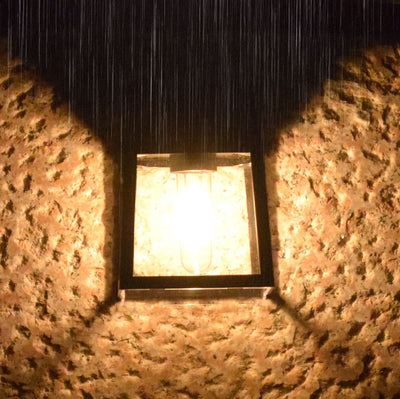 Moderne quadratische Kunststoff-Solar-LED-im Freien wasserdichte Garten-Landschaftswand-Leuchter-Lampe