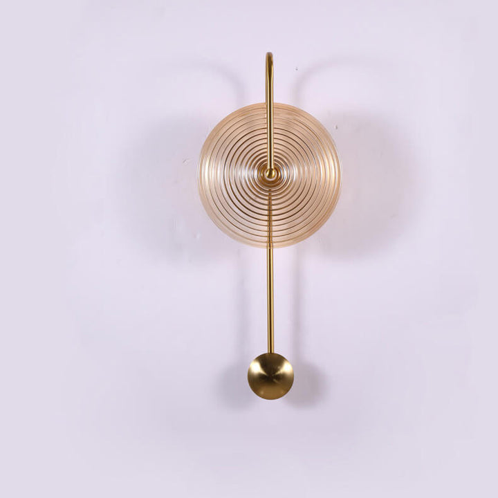 Conception de pendule créative en verre moderne 1-lampe applique murale 