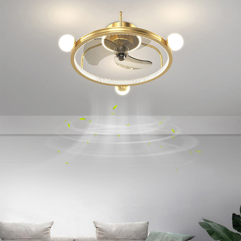 Modernes helles Luxus-Kreis-voller Stern-Entwurfs-LED-Unterputz-Deckenventilator-Licht
