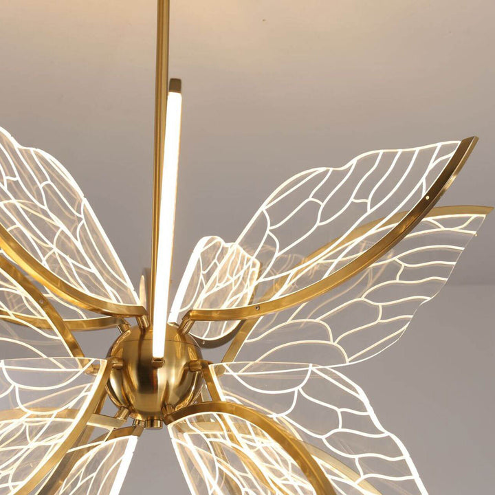 Diseño Moderno de Alas de Mariposa Creativas de Acrílico 12/16-Luces LED Candelabro 