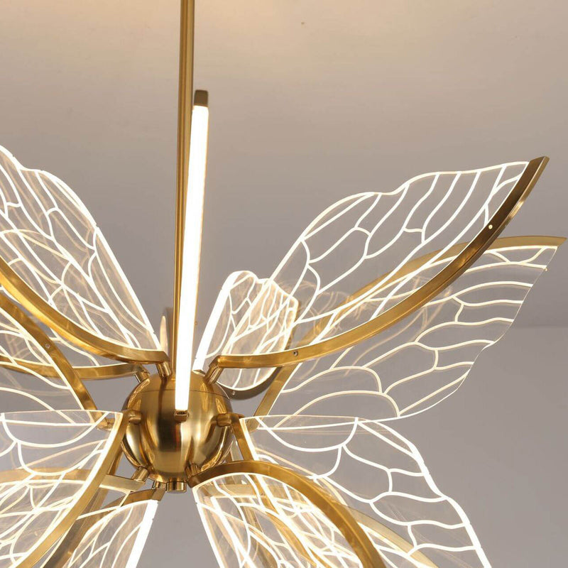 Moderner kreativer Schmetterlingsflügel aus Acryl mit 12/16-Licht-LED-Kronleuchter 
