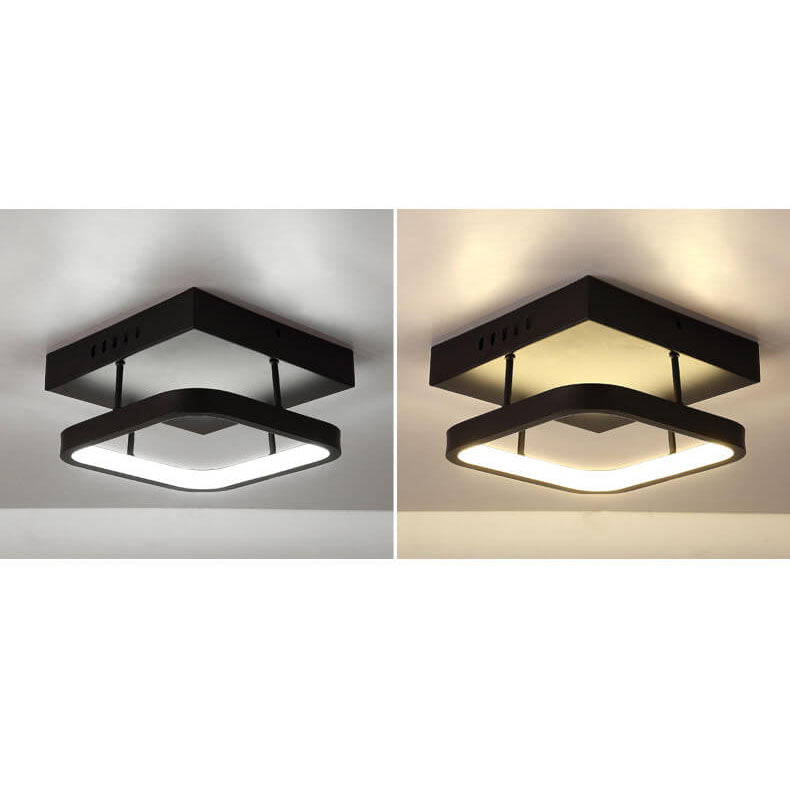 Europäische minimalistische runde quadratische Aluminium-Eisen-LED-Unterputzbeleuchtung