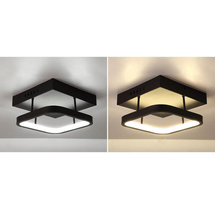 Europäische minimalistische runde quadratische Aluminium-Eisen-LED-Unterputzbeleuchtung