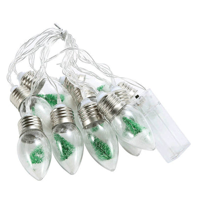 LED Wishing Bottle Bulb Christmas Tree Snow Battery Box Decorative String Light