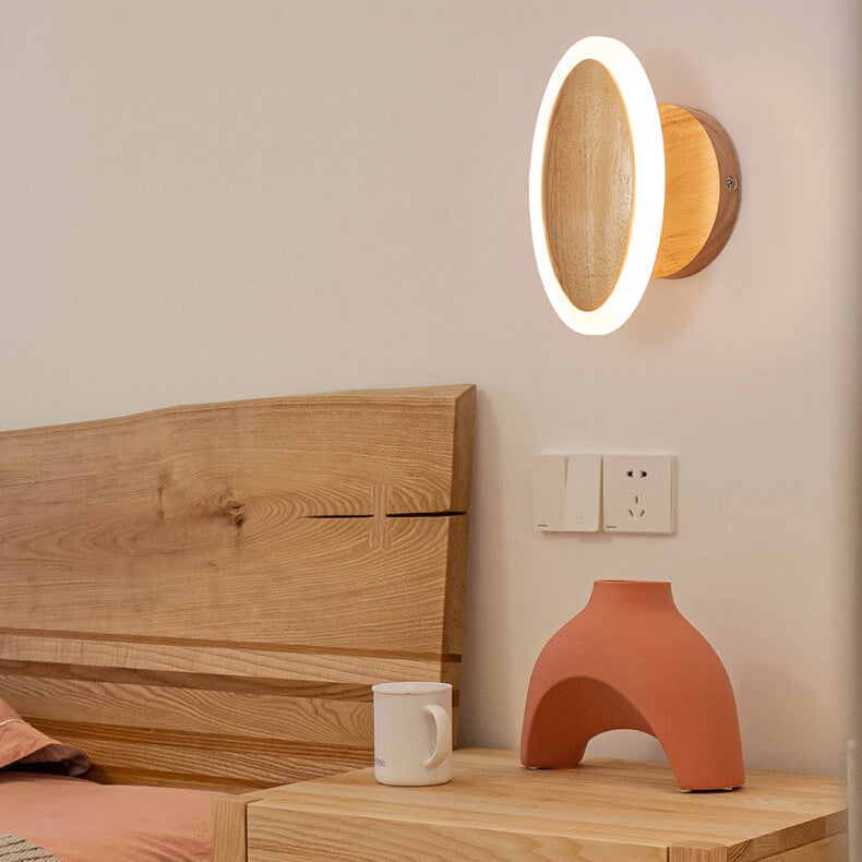Moderne minimalistische ovale LED-Deckenleuchte mit halber Einbauleuchte 