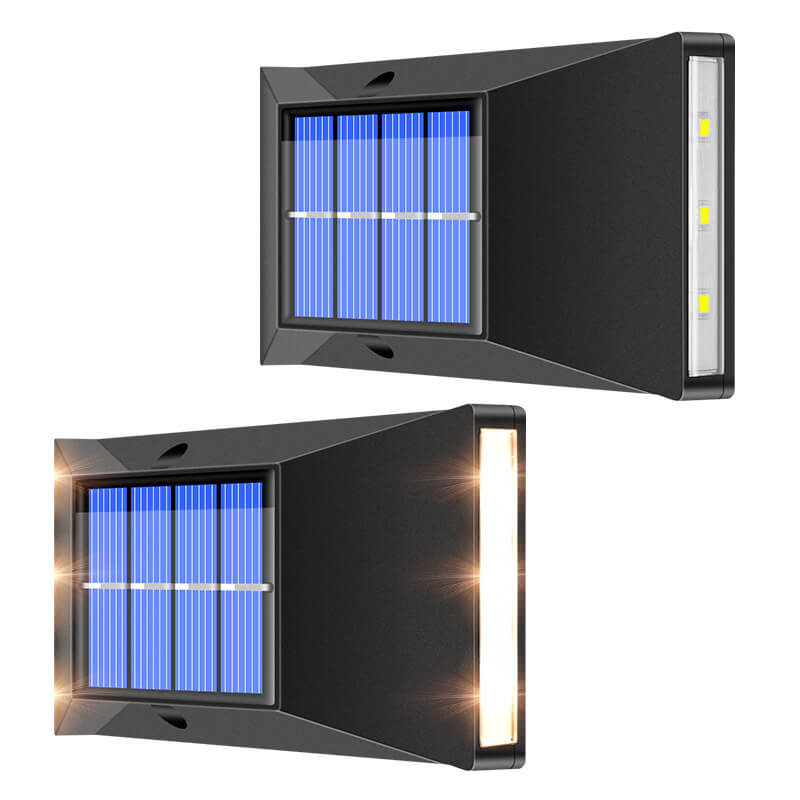 Simple Solar Waterproof Up and Down Lighted LED Wall Sconce Lamp
