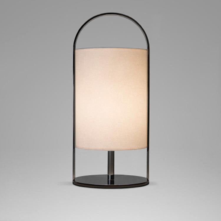 Nordic Minimalist Fabric Column Ring 1-Light Table Lamp