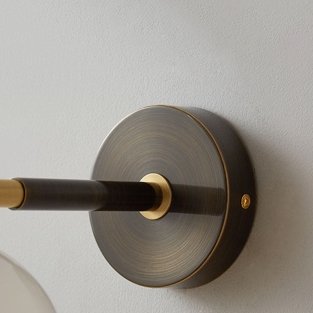 Lampe murale en laiton avec boule ronde nordique de luxe léger à 1 lumière 